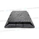 DUCTILE IRON HEAVY DUTY DOUBLE TRIANGULAR MANHOLE COVER & FRAME (PUB/PW LABEL) (GRADE D400)