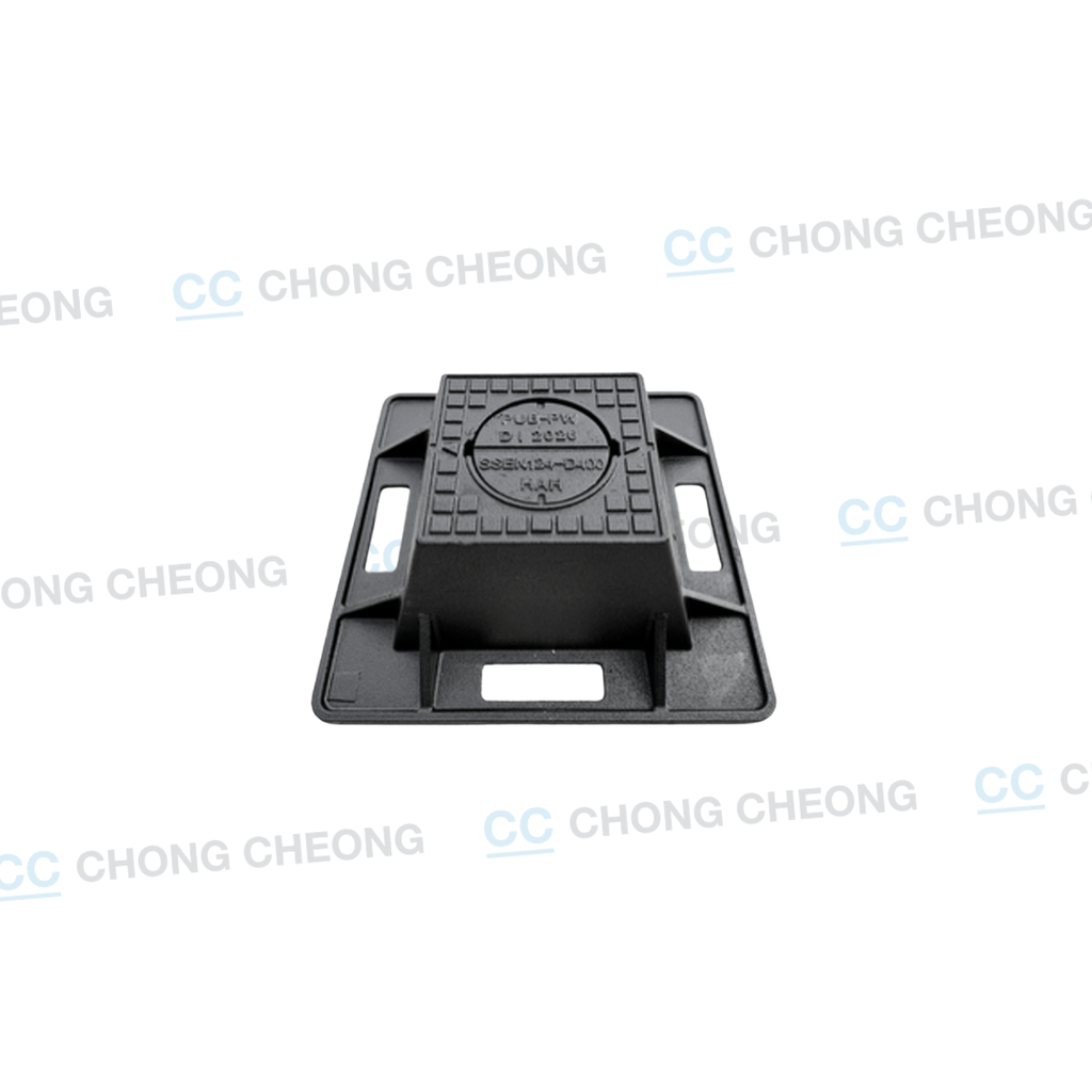 [HDVBSQPW-445] DUCTILE IRON SQUARE SURFACE/VALVE BOX (PUB/PW LABEL) (GRADE D400)