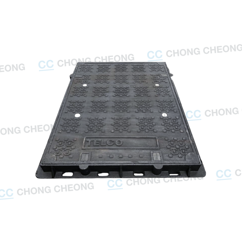 [HDTLMM-910610] DUCTILE IRON MEDIUM DUTY TELCO MANHOLE COVER & FRAME C/W OPTIONAL GAS ESCAPE VALVE OR GAS ESCAPE HOLES (GRADE B125)