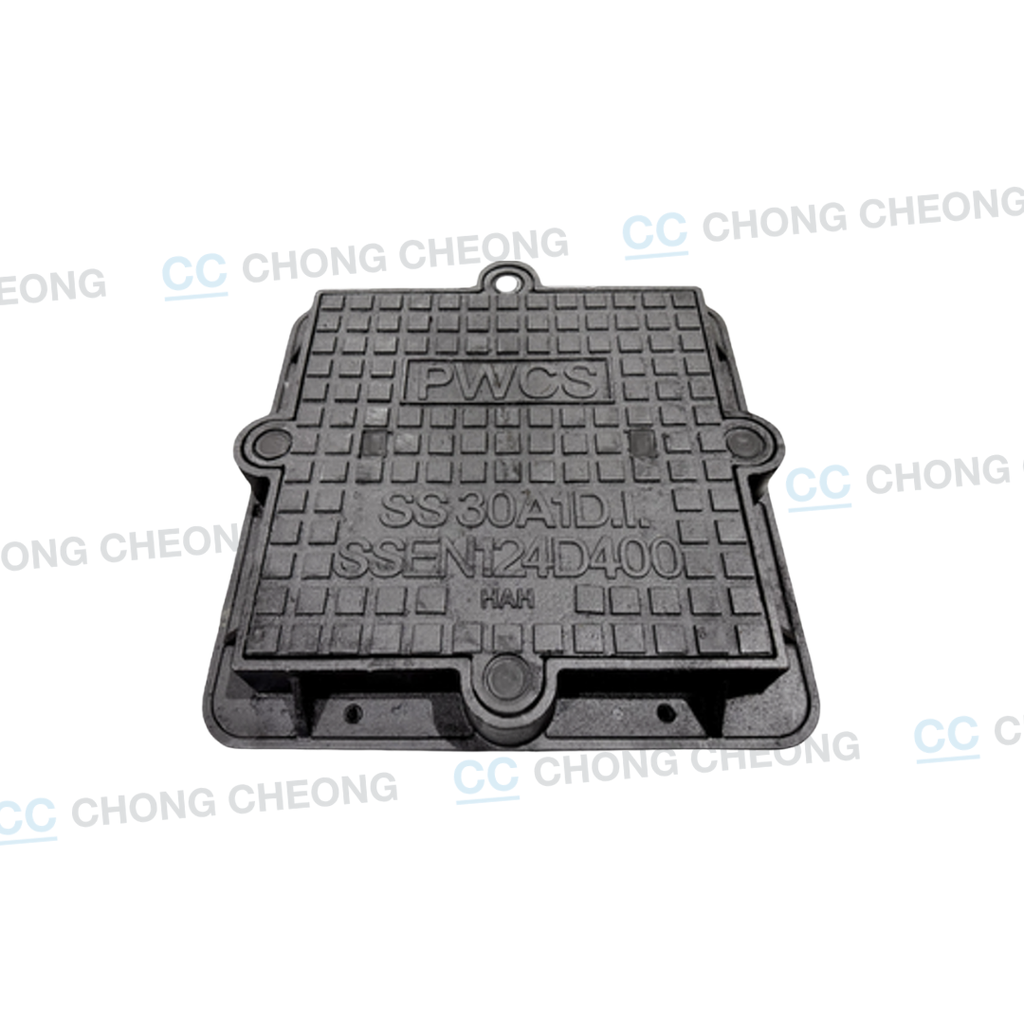 [HDDSATH-400, HDDSATH-600, HDDSATH-800, HDDSATH-1000, HDDSATH-1200] DUCTILE IRON HEAVY DUTY AIRTIGHT & WATERTIGHT DOUBLE SEAL MANHOLE COVER & FRAME (PWCS) (GRADE D400)