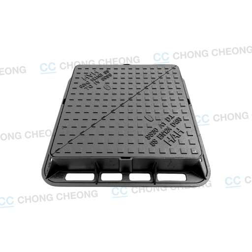 DUCTILE IRON HEAVY DUTY DOUBLE TRIANGULAR MANHOLE COVER & FRAME (GRADE D400)